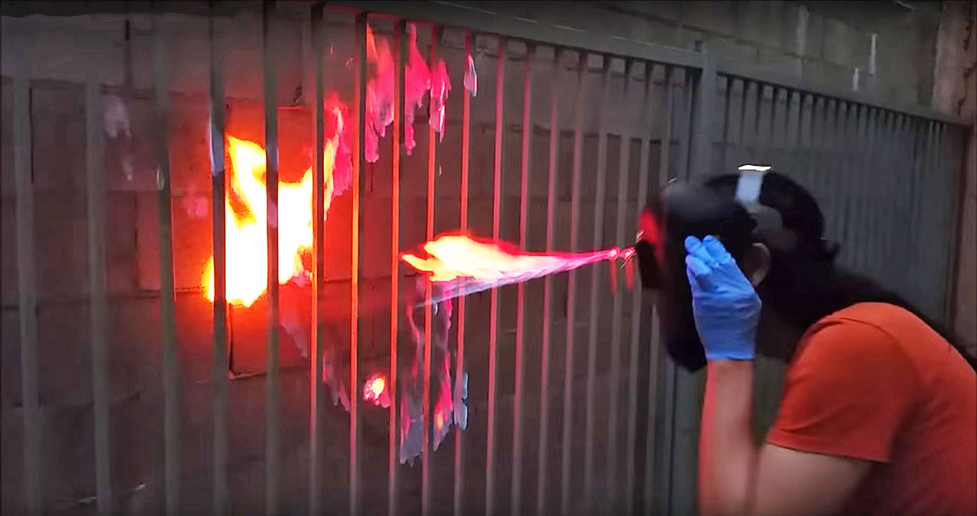 Shoot actual fire from your eyes with this 'Cyclops' helmet