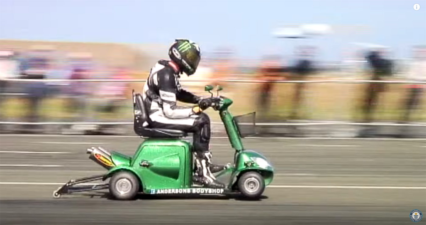 World's fastest mobility scooter hits record 107.6 mph