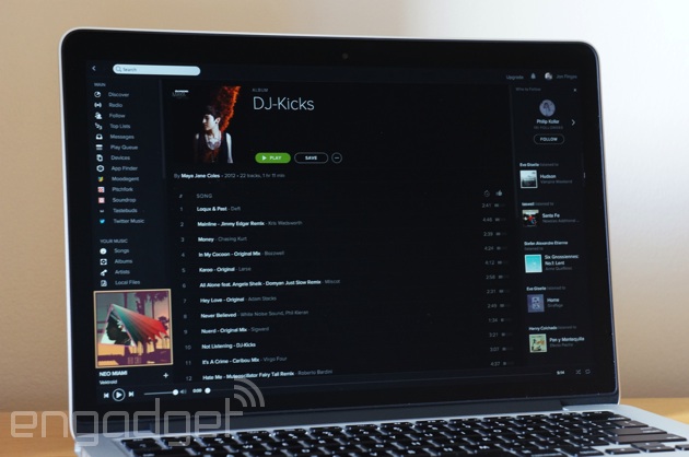 Spotify on the desktop