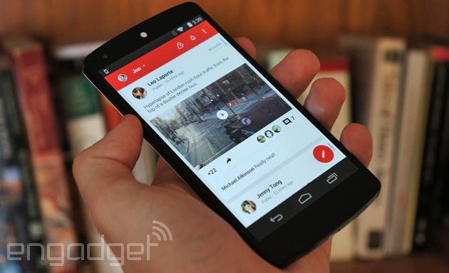 Google+ for Android with that Material Design look