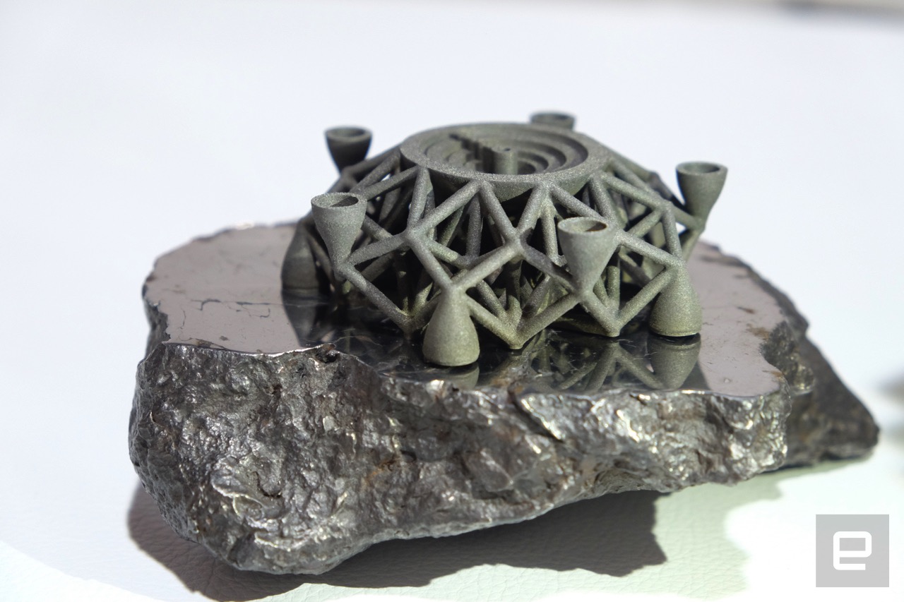 This is the first object 3D-printed from alien metal