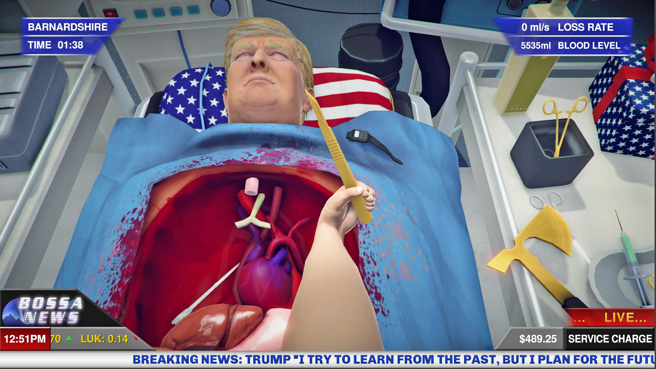 Surgeon Simulator cho phép người chơi phẫu thuật ông Donald Trump 2