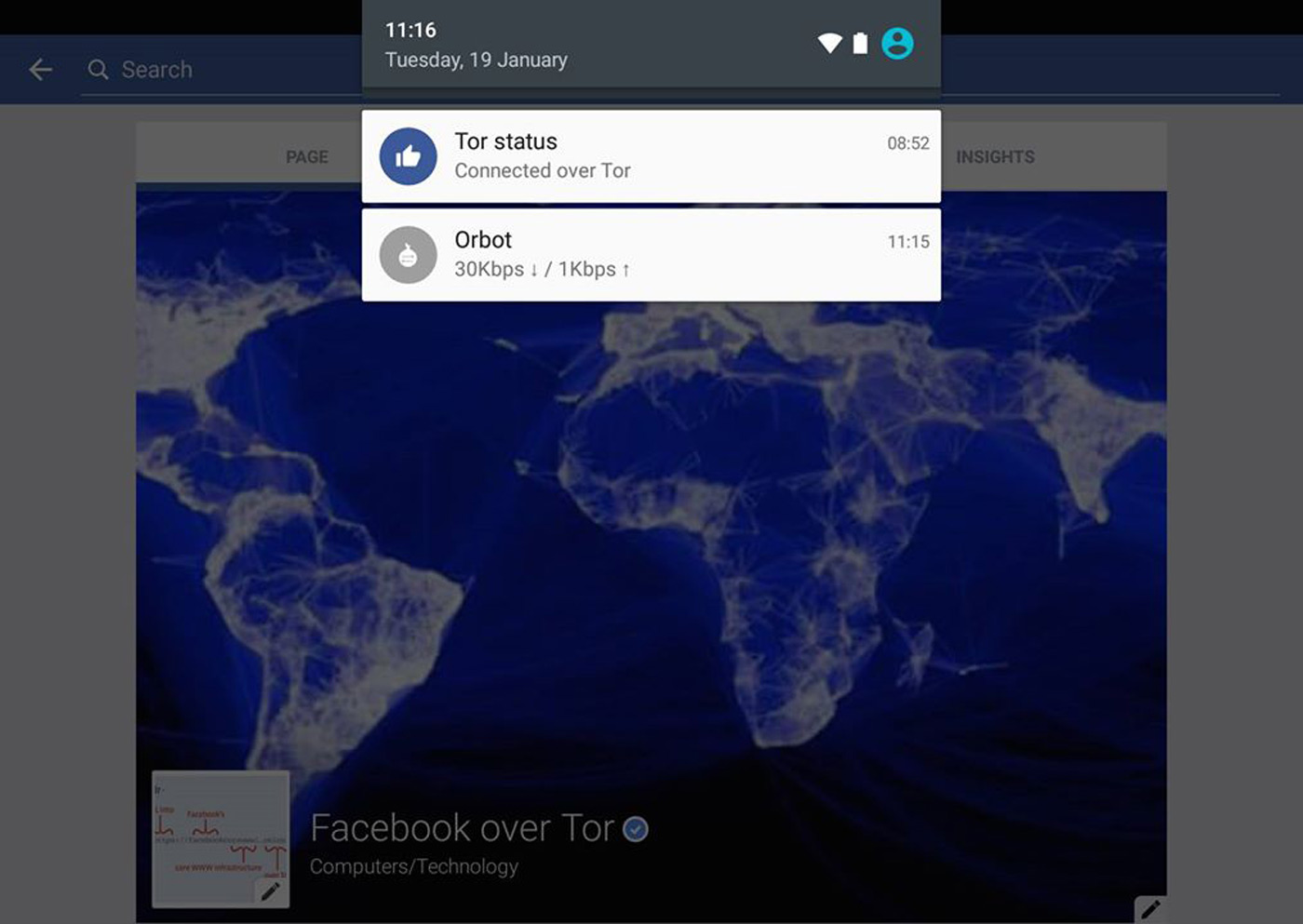 Facebook on Android gives you privacy through Tor