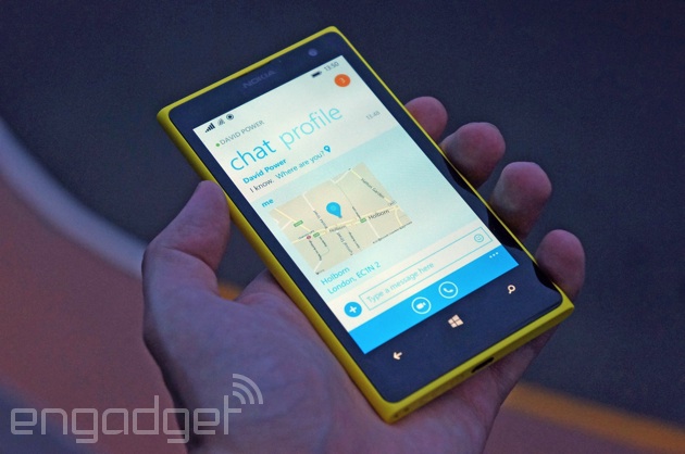 Location sharing in Skype for Windows Phone