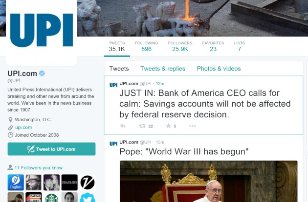 Twitter accounts for NY Post, UPI hacked to push fake news alerts