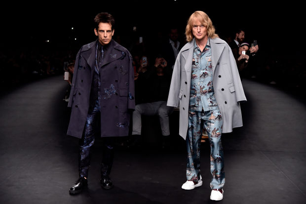 Derek Zoolander and Hansel close the Valentino show