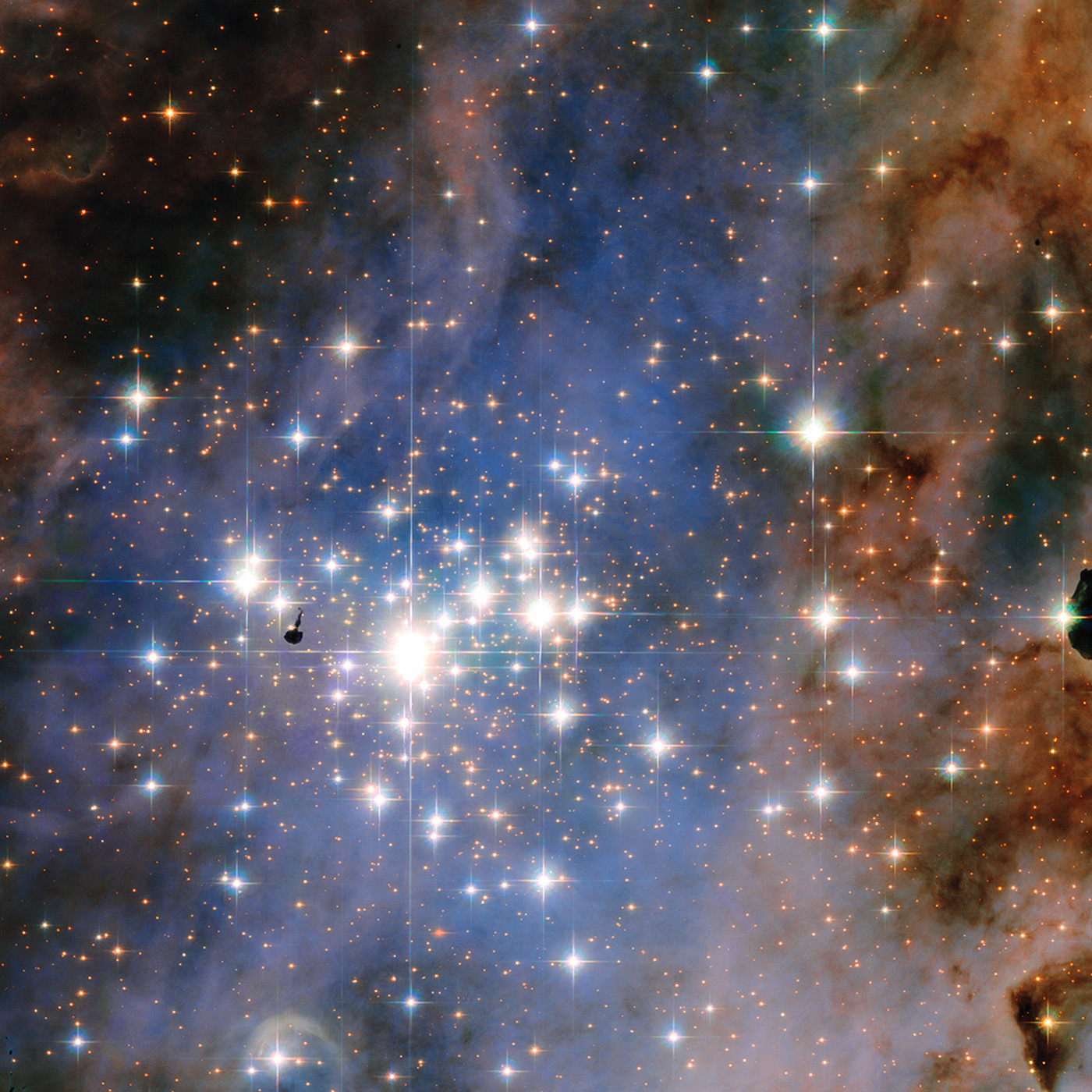 Hubble shows some of the galaxy&#039;s biggest, brightest stars