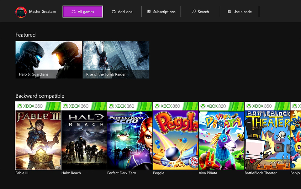 Los juegos de Xbox 360 ya aparecen ordenados en Xbox One ... - 960 x 604 jpeg 445kB