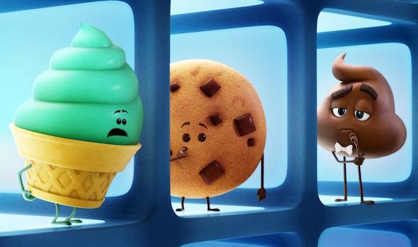 Ice Cream, Cookie, Poop and Luggage in Columbia Pictures and Sony Pictures Animation's THE EMOJIE MOVIE.