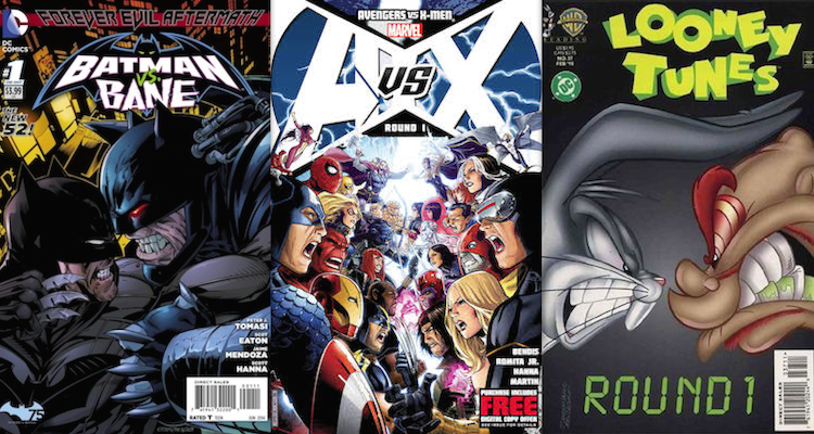 cliche comic book covers, head to head comic book cover