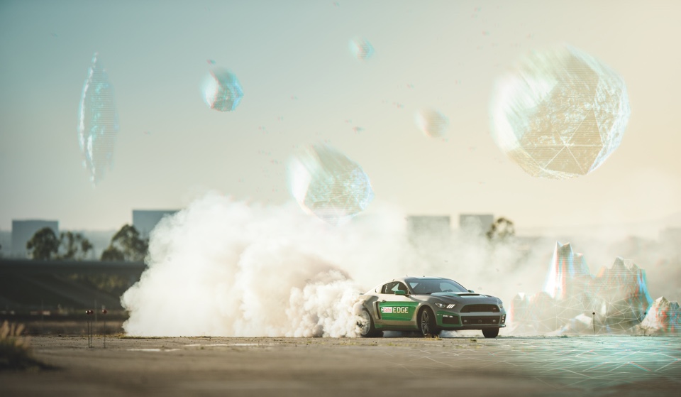 photo of Castrol makes a driver burn rubber while wearing a VR headset image