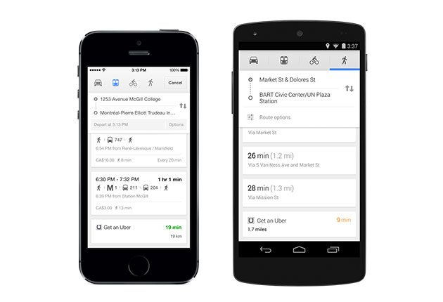Major Google Maps update adds Uber integration, better transit info and more