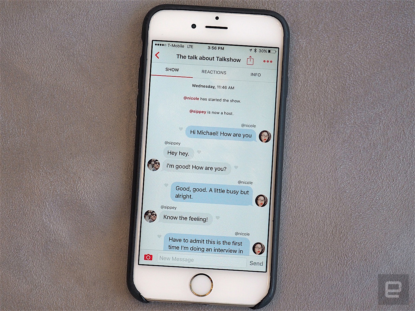 Talkshow is a messaging app that wants you to text in public