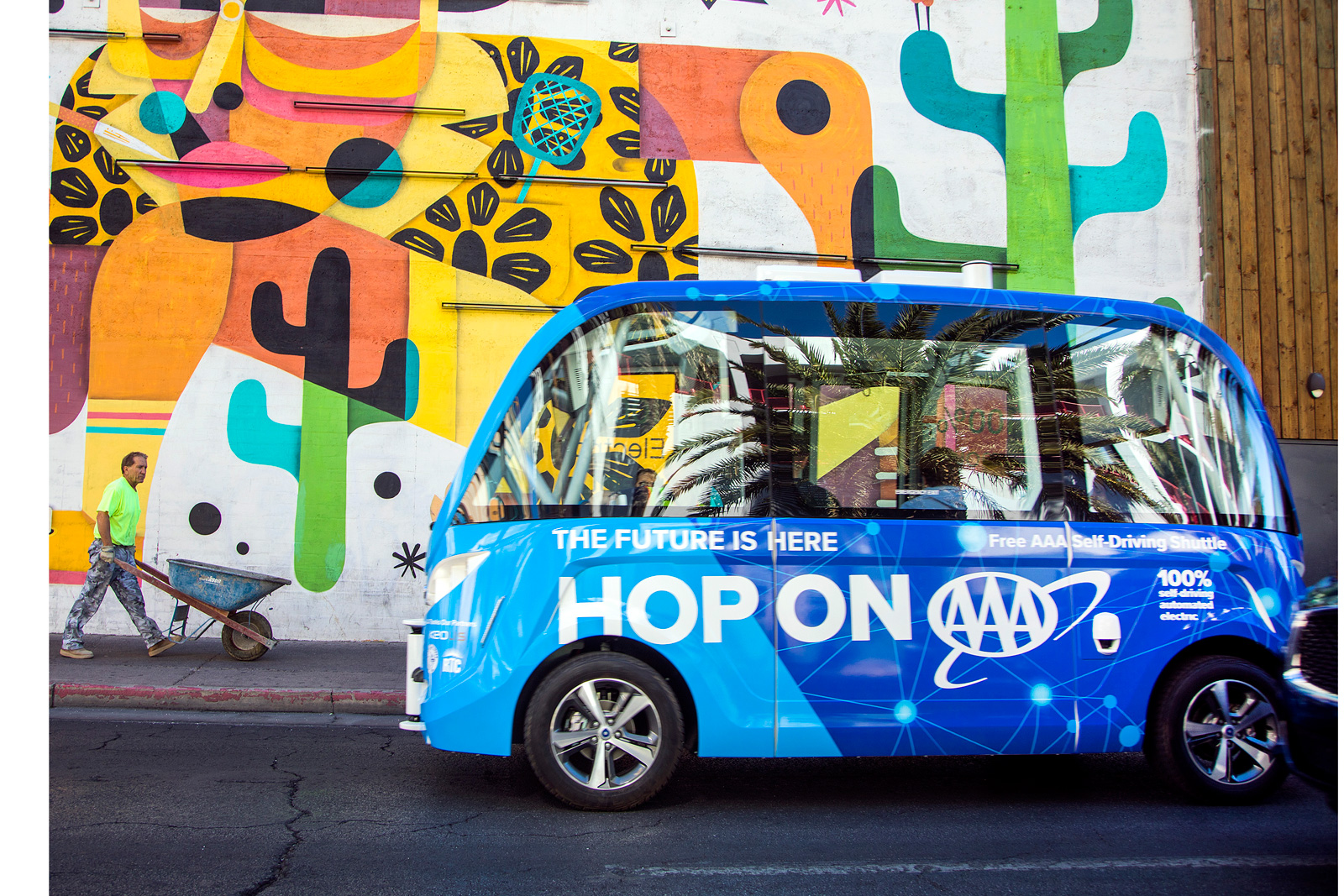 Las Vegas expands its self-driving shuttle tests this week