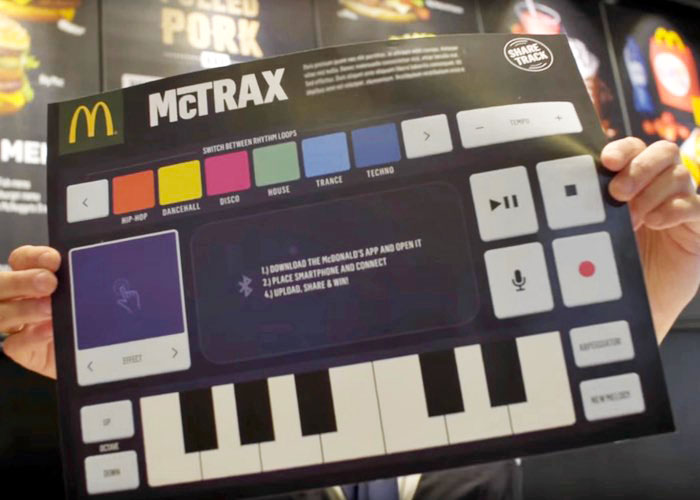 Embrace your inner DJ with McDonald&#039;s McTrax placemat