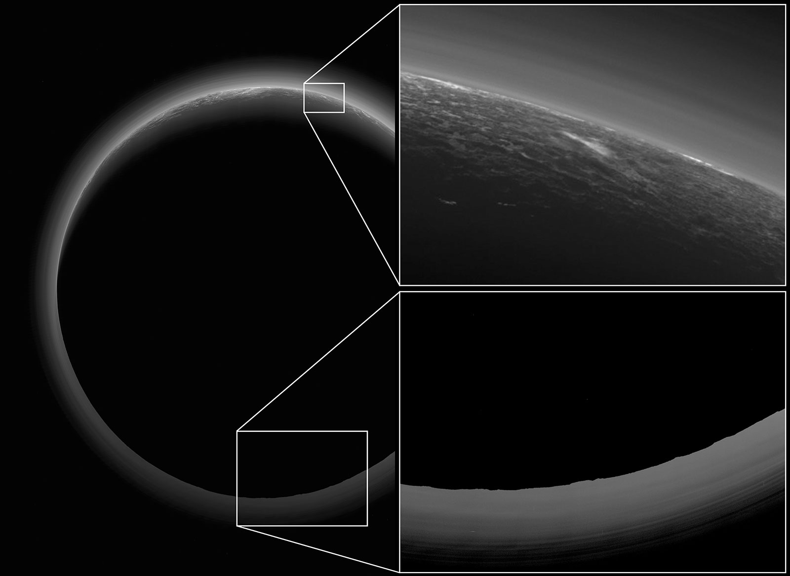 Backlit Pluto photo shows evidence of possible clouds