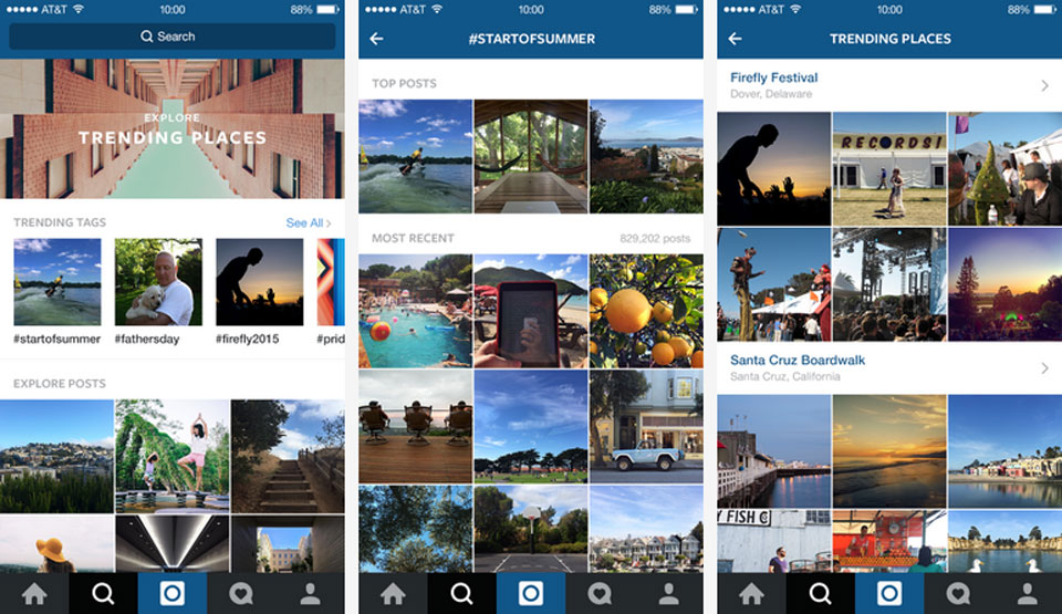 Instagram's redesigned Explore feature