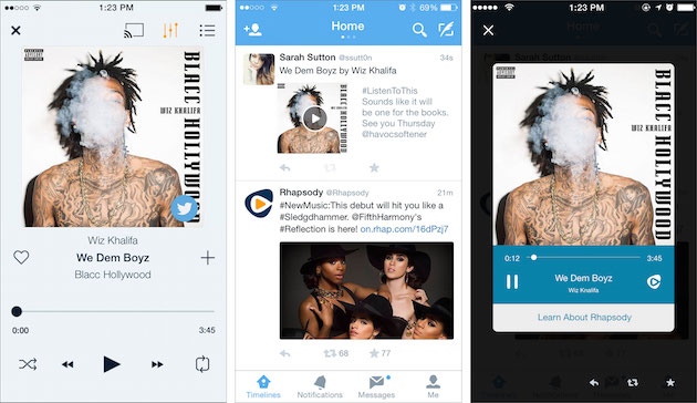 Rhapsody lets you stream over 30 million songs on Twitter