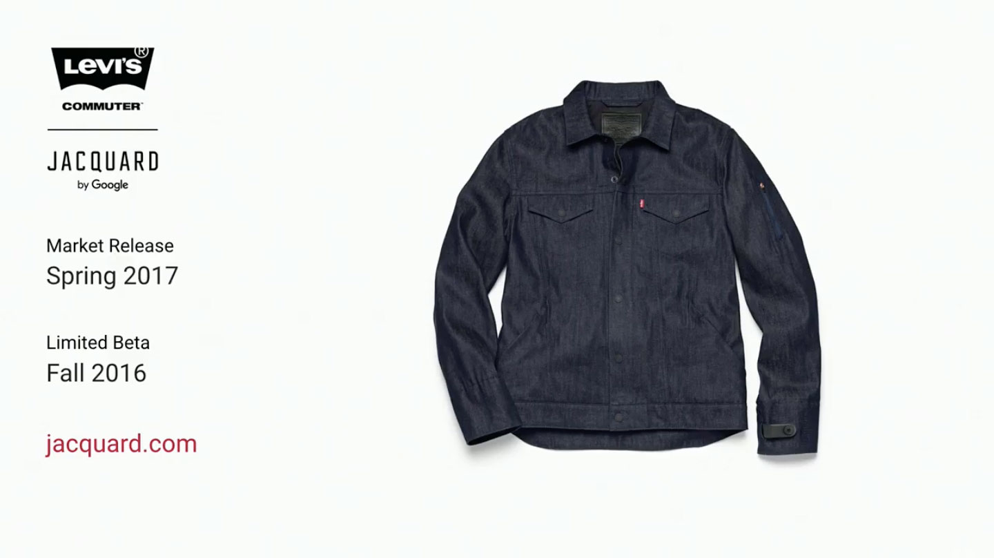 Google and Levis are releasing their smart jacket early next year