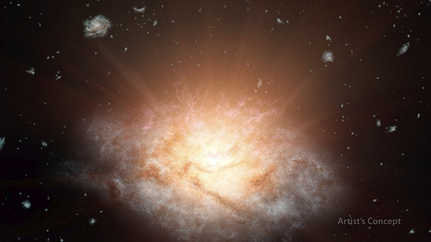 photo of NASA finds distant galaxy shining as bright as 300 trillion suns image
