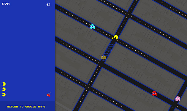 Google Maps turned your streets into Pac-Man today