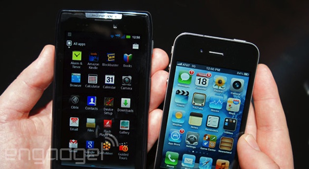 Motorola RAZR and Apple iPhone 4S