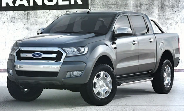 2015 Ford Ranger shown rendered in a teaser video.