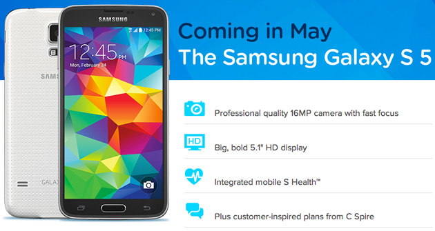 Samsung Galaxy S5 on C Spire