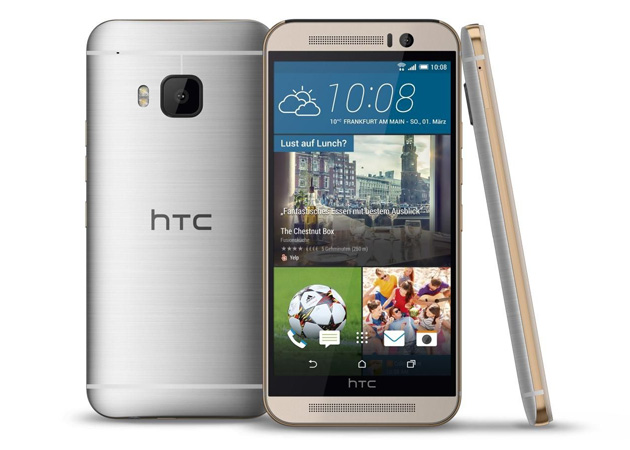 HTC One M9 in silver and gold