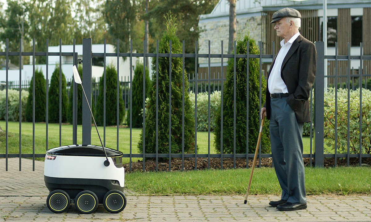 Skype co-founders build delivery bot that rides on sidewalks