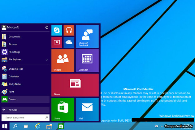 Leaked Windows 9 screenshots hint at a redesigned desktop