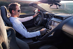 2016 Jaguar F-Type S Convertible - interior view showing manual transmission