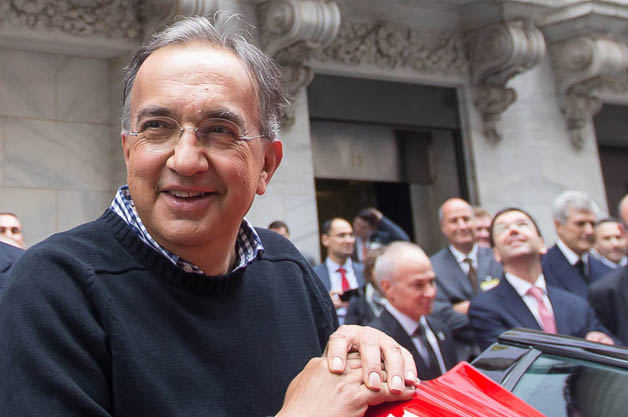 Fiat Chrysler chairman Sergio Marchionne smiling