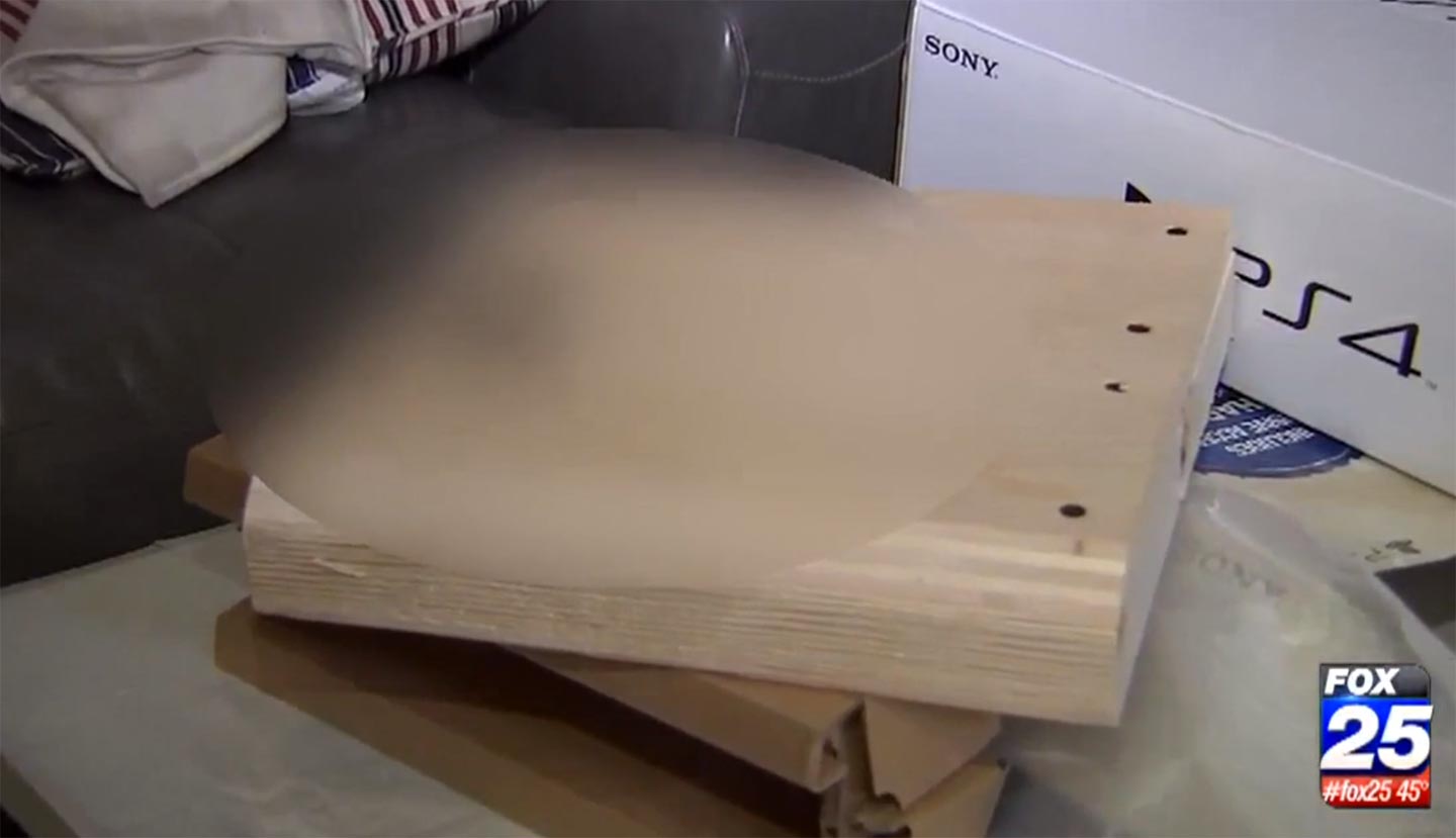 Kid opens PS4 on Christmas day, finds block of wood instead