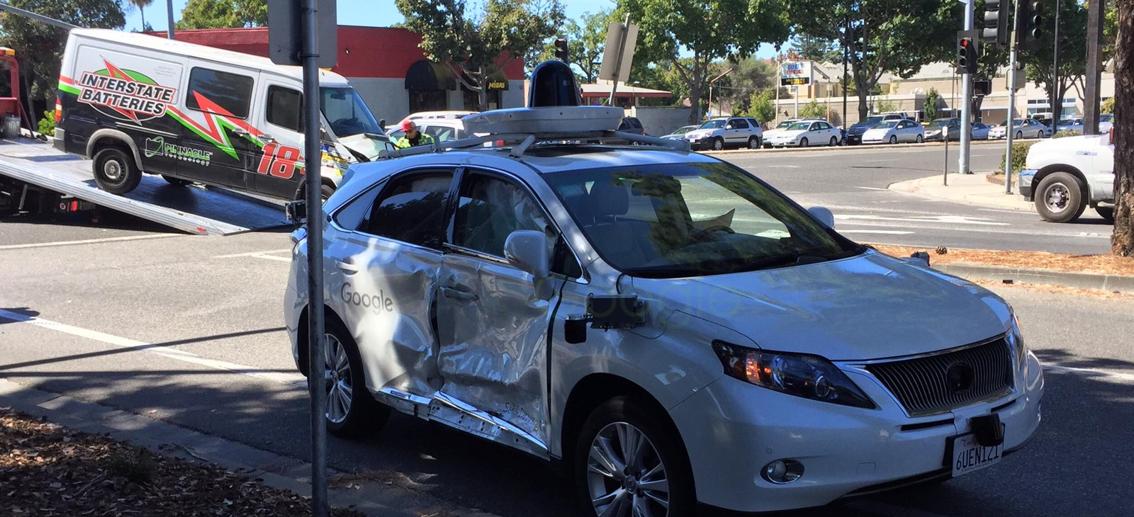 photo of Google's self-driving car is the victim in a serious crash image
