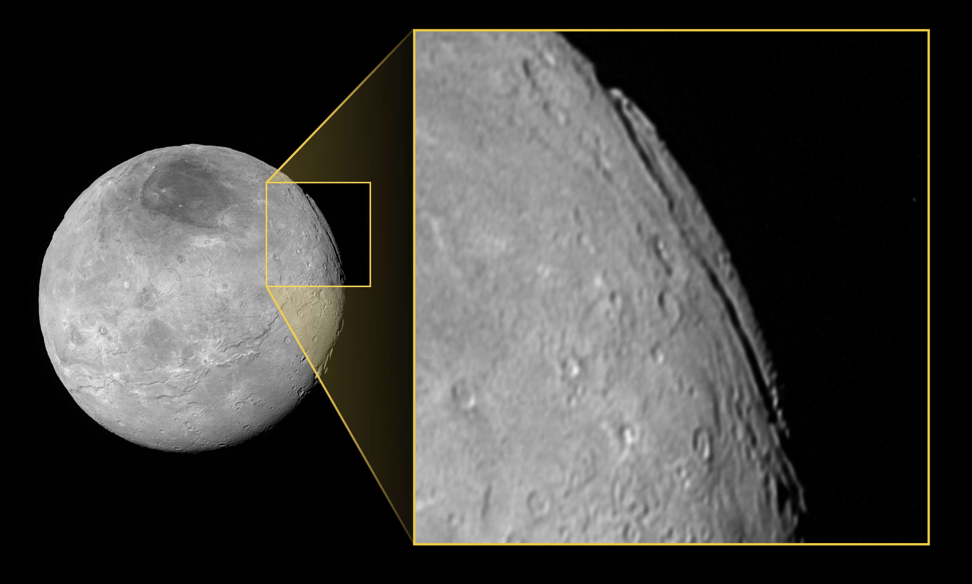 photo of Pluto's moon Charon features a massive, deep chasm image