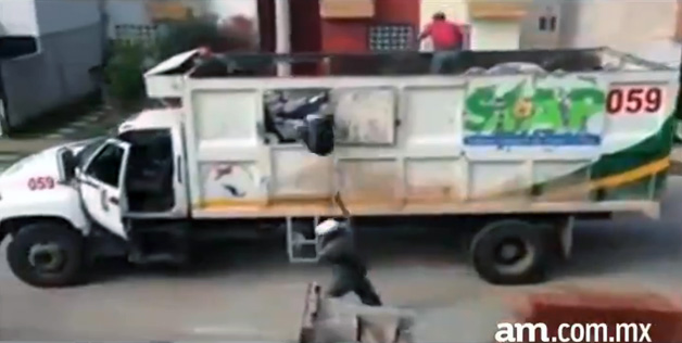 Ghost Riding Garbage Truck