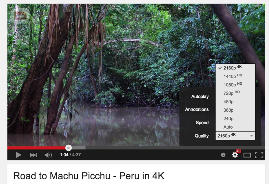 how to view 4k videos on youtube