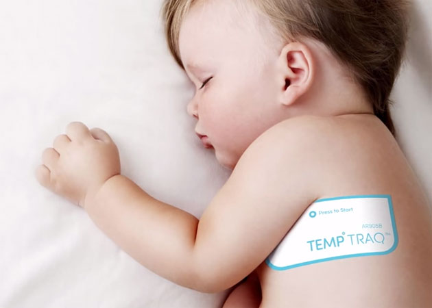 TempTraq thermometer lets a baby sleep