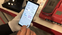動画：ドコモ「Galaxy Note8はブレにも強い」をマッサージ機で説明。手書きメモ検索デモなど