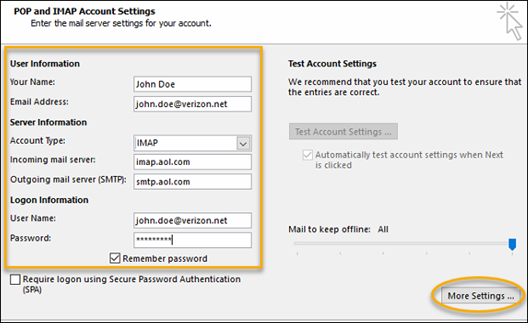 how to create a verizon email account