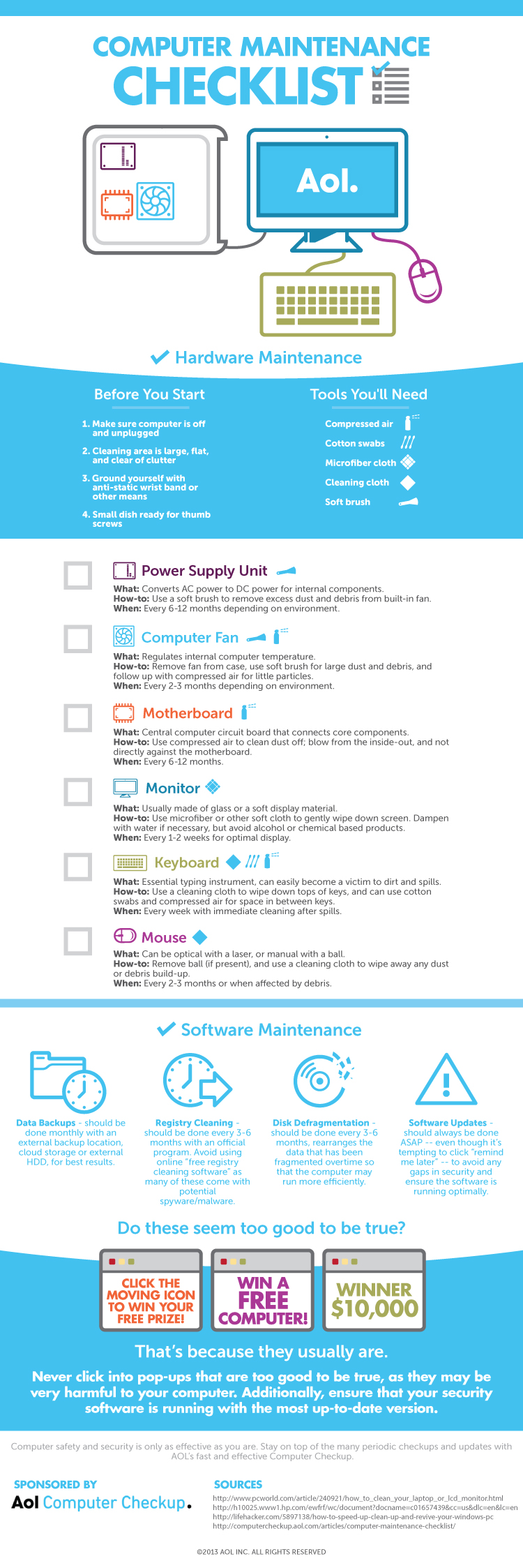 The Essential Computer Maintenance Checklist Infographic