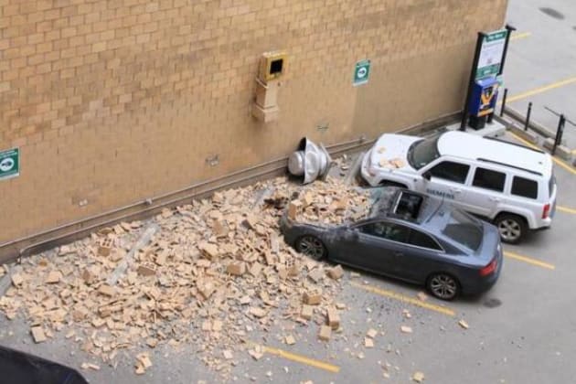 o CALGARY BUILDING 570 Crumbling Calgary office building crushes cars parked below by Authcom, Nova Scotia\s Internet and Computing Solutions Provider in Kentville, Annapolis Valley