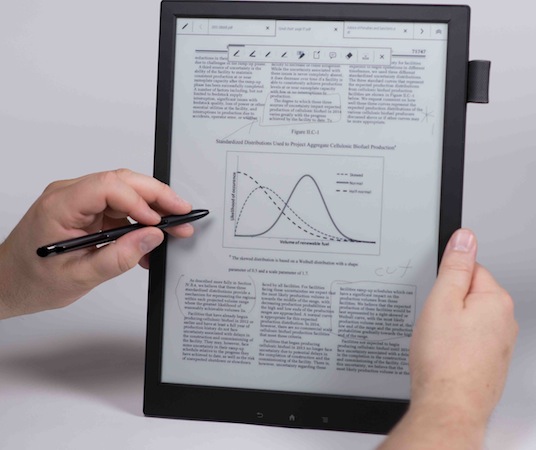 E-Ink Digital Paper Tablet is about the size of an A4 or US Letter paper -  CNX Software