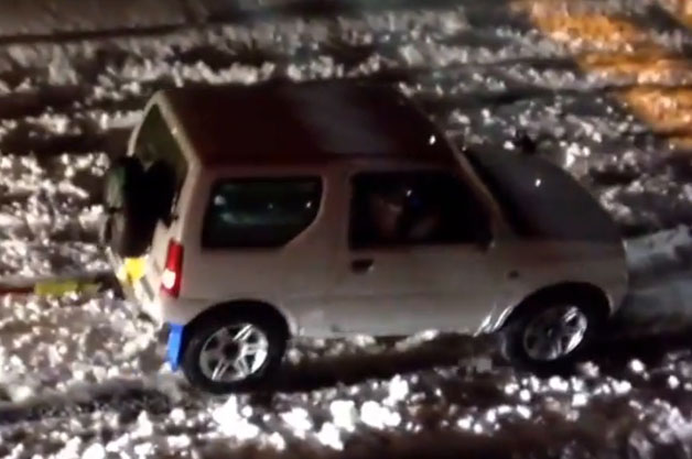 Suzuki Jimny in the snow