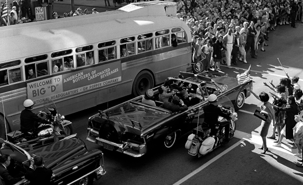 The motorcade of President Kennedy.