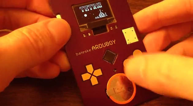 This Arduino-powered business card looks like a Game Boy and runs Tetris (video)