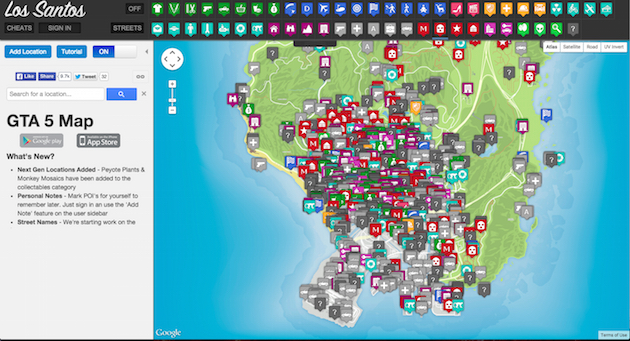 Fan-made 'GTA V' interactive map app puts Rockstar's to shame