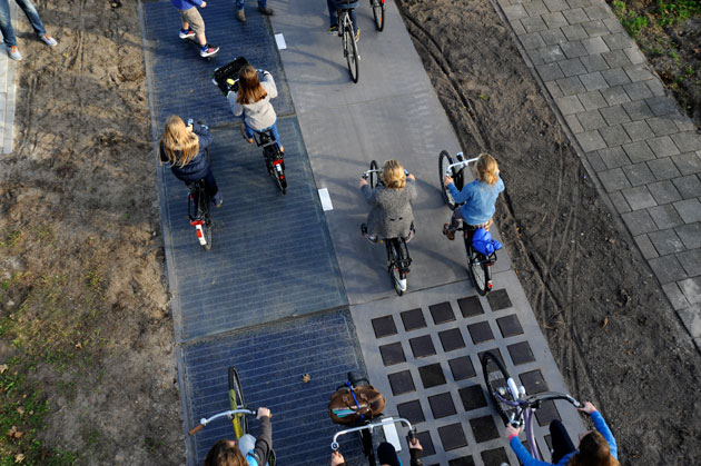 The first solar bike path is producing more energy than expected