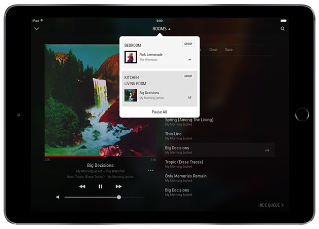 Sonos makes it easier to switch between rooms, retools tablet app